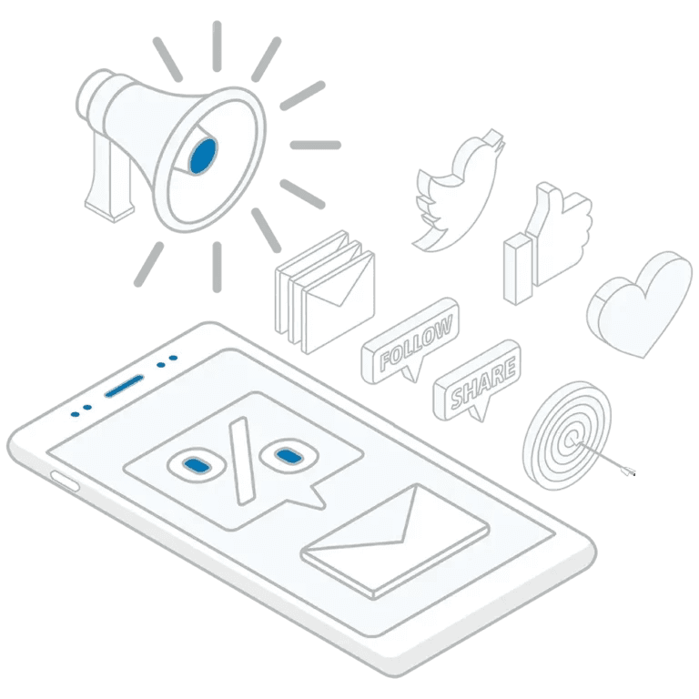 Digital Marketing Specialists Illustration